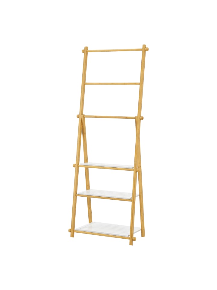 en.casa Badregal Lapinjärvi Bambus in Beige (H)152cm (B)53cm (T)31cm günstig kaufen onesize