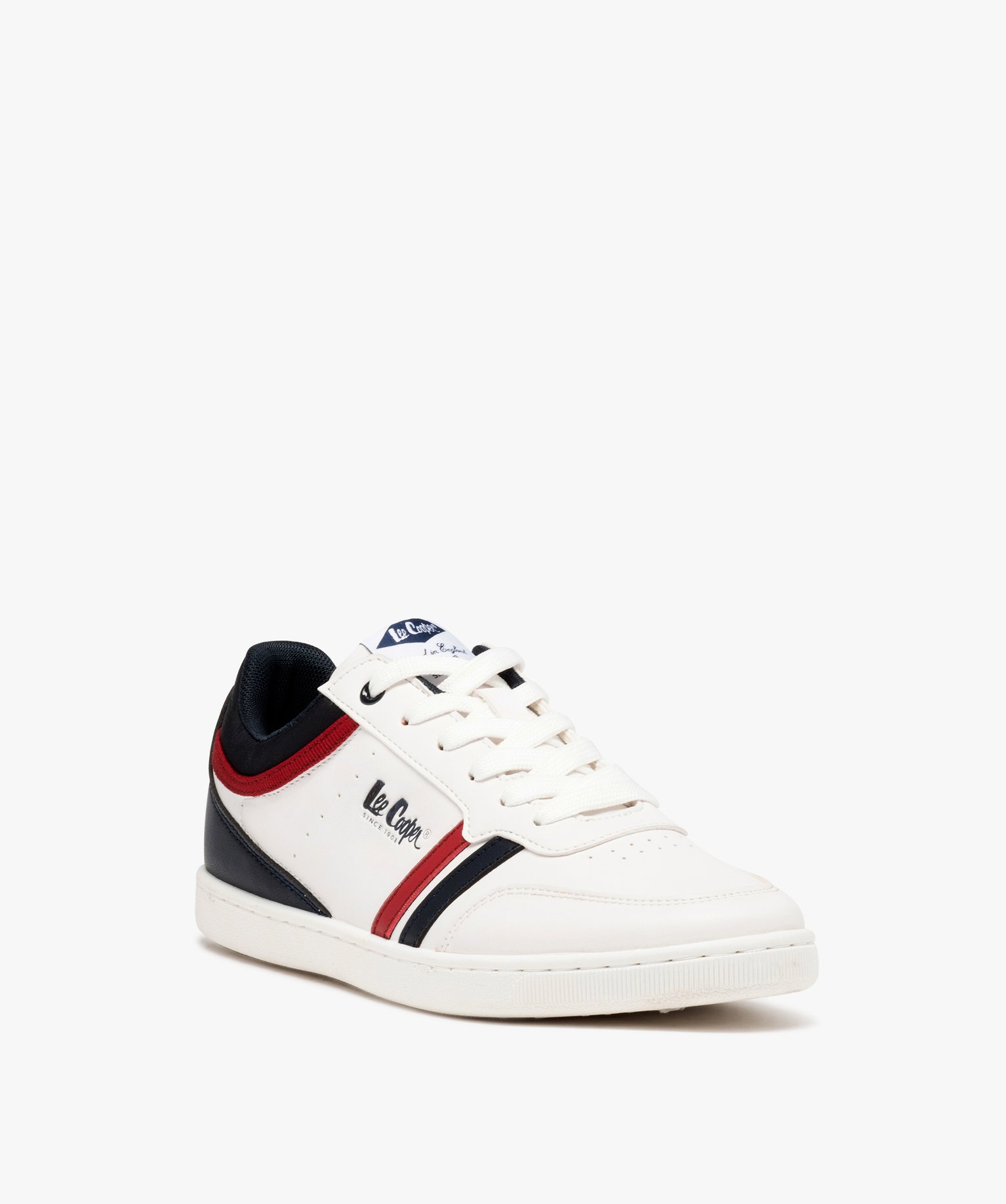 Baskets homme casual à bandes colorées - Lee Cooper blanc | GEMO