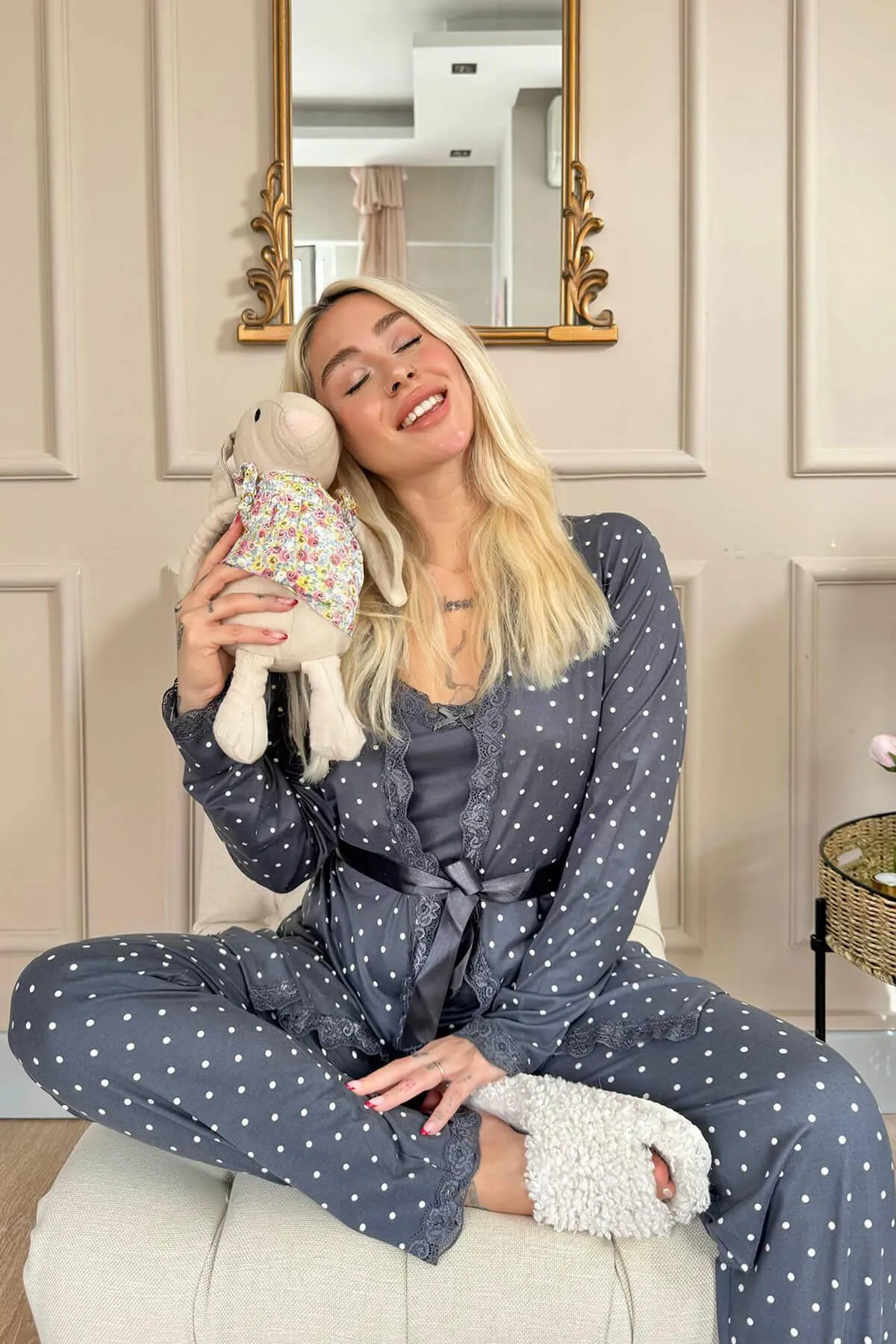 Pijamaevi  Pyjama set - Grau - Muster