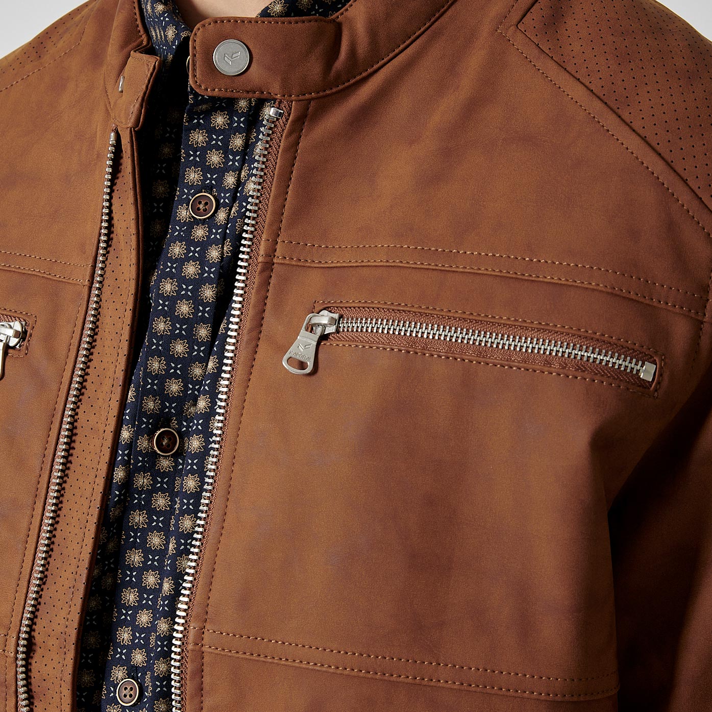 MIRAK  Blouson camel homme