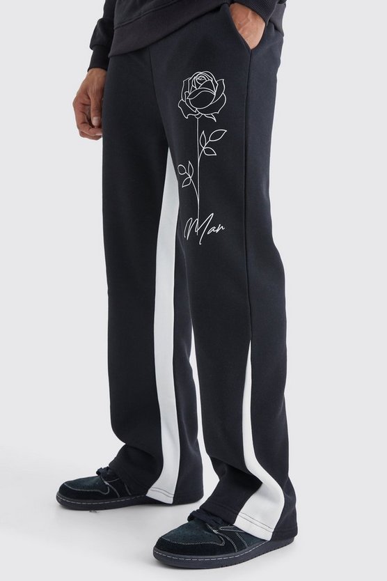 Jogginghose mit Man Rosen-Print