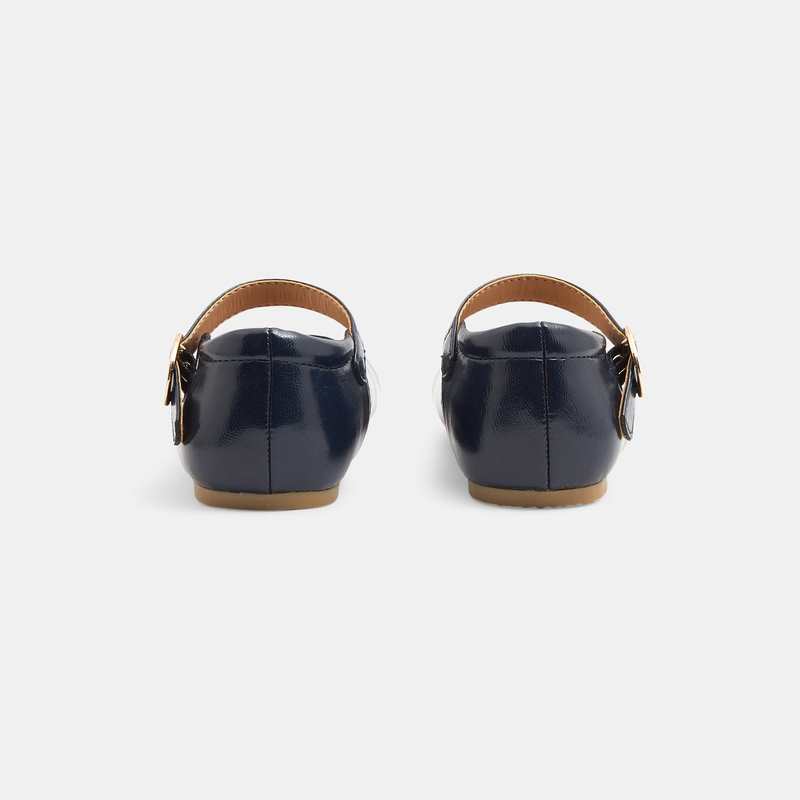 Ballerines cérémonie vernies bleues bébé fille
