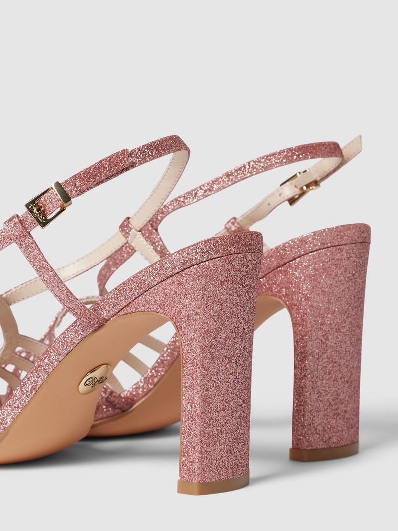Sandalette aus Satin Modell 'Jean' in rose gold