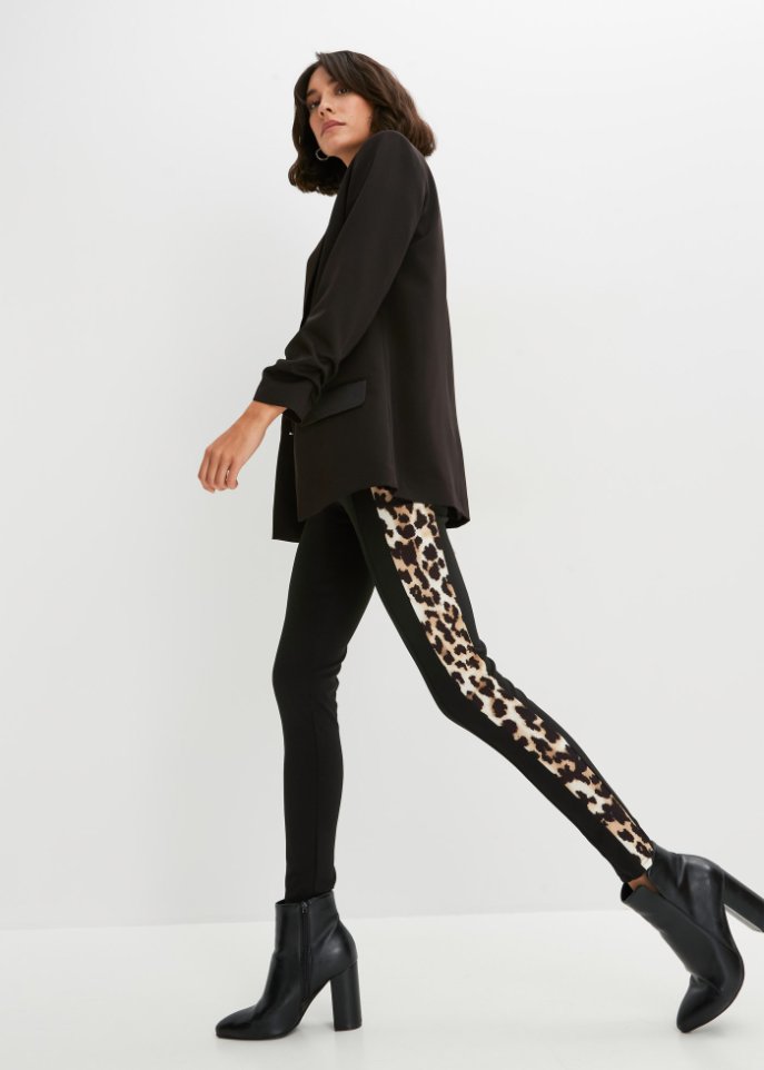 Leggings mit bedrucktem Einsatz