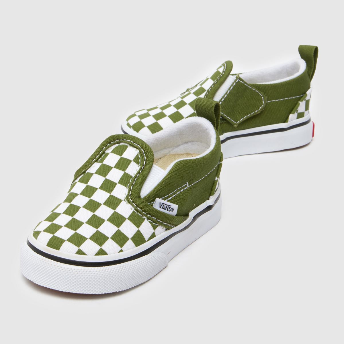 Temno zeleni klasični superge Vans slip-on V za fante in malčke