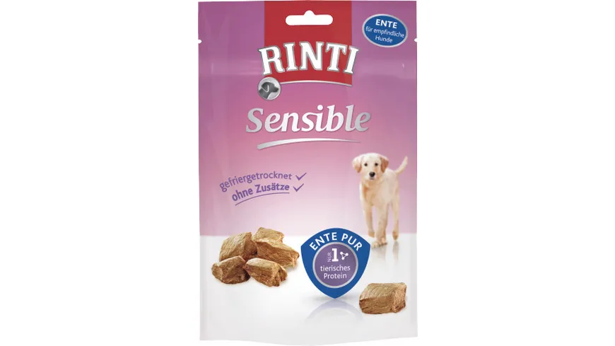 RINTI Hundenassfutter Sensible Snack Ente Pur 120 g