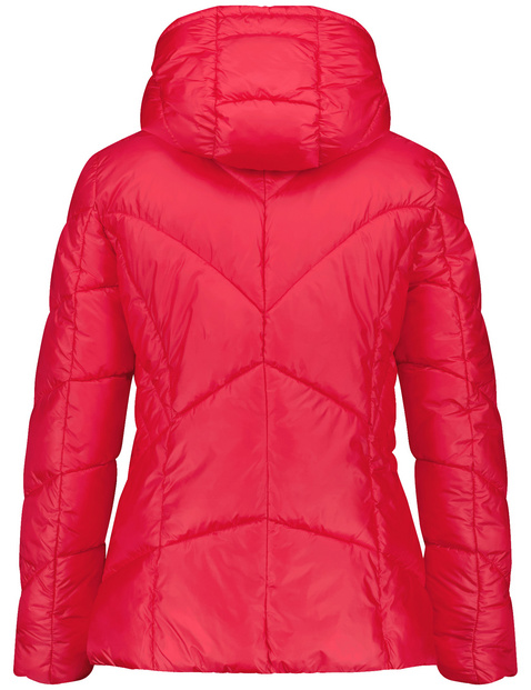 Taillierte Steppjacke mit Kapuze