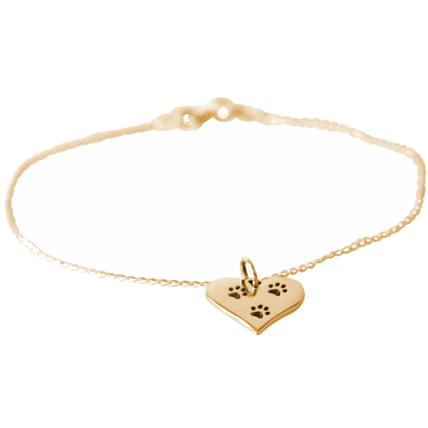 Armband 'HERZ PFOTE von KATZE oder Hund'