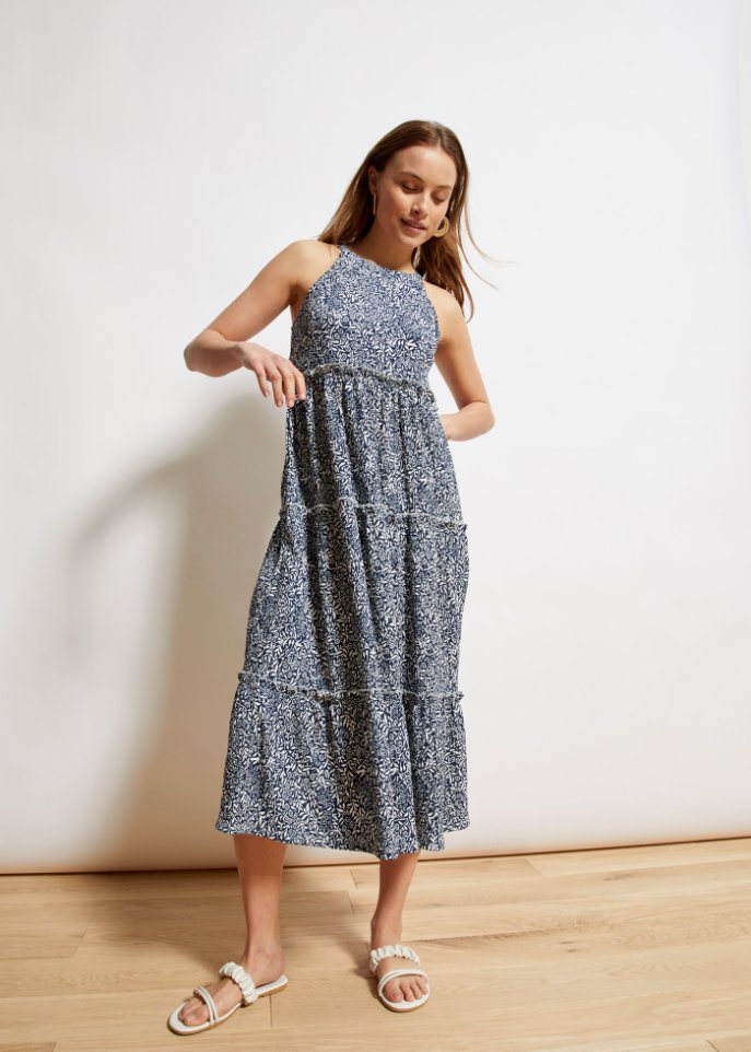 Volant-Jerseykleid