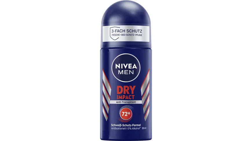 NIVEA MEN Deo Roll-On Dry Impact Anti-Transpirant 50 ml