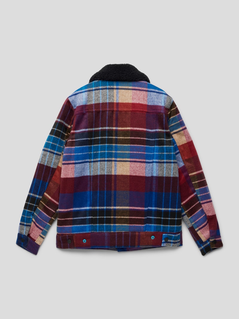 Wolljacke mit aufgesetzten Brusttaschen in blau