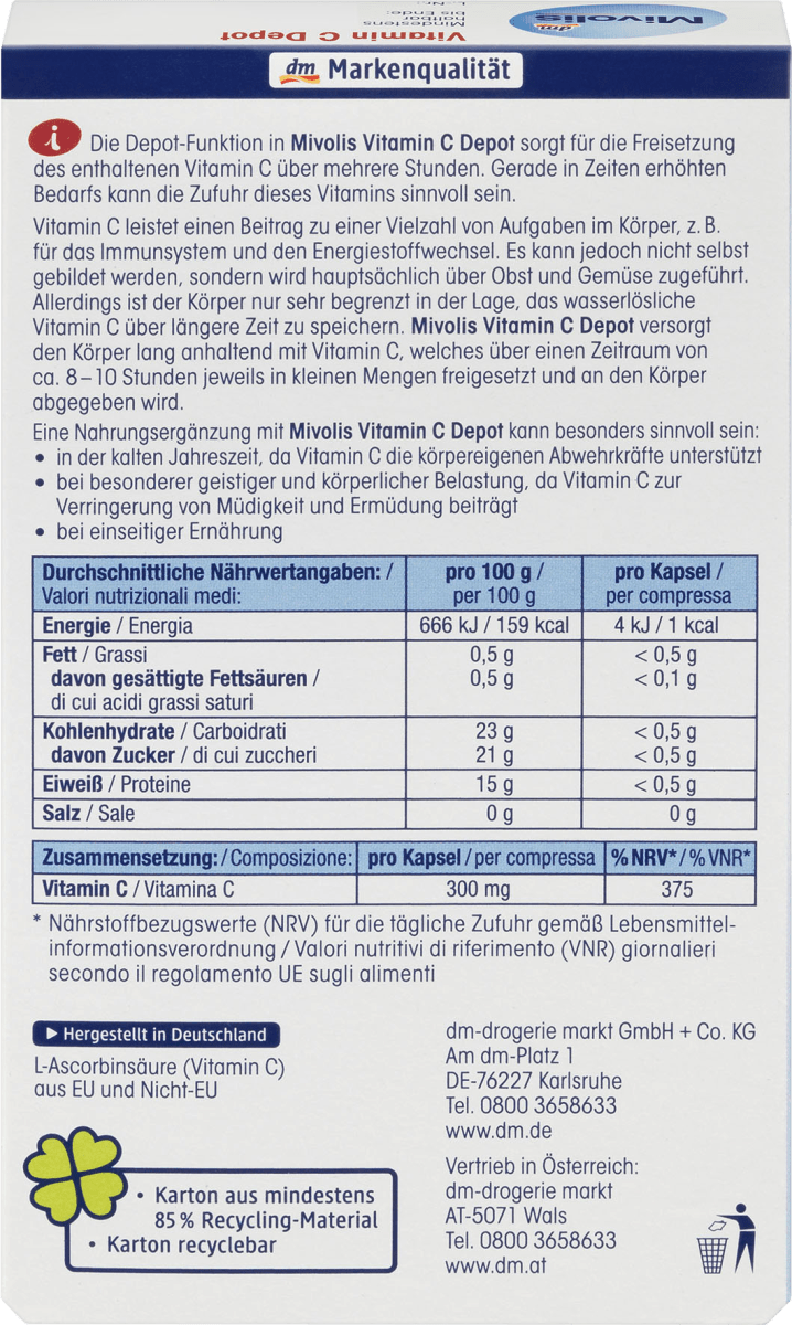 Vitamin C Depot, Kapseln 40 St., 22 g