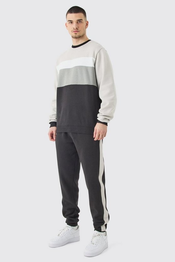 Tall Colorblock Sweatshirt-Trainingsanzug