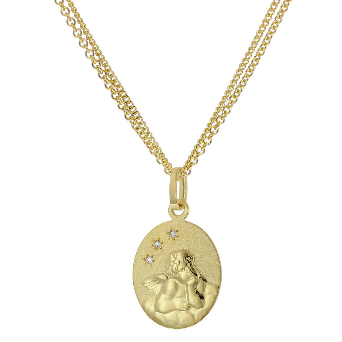 Kinder-Halskette mit Schutzengel-Anhänger Gold 333 (8 Karat) Halsketten