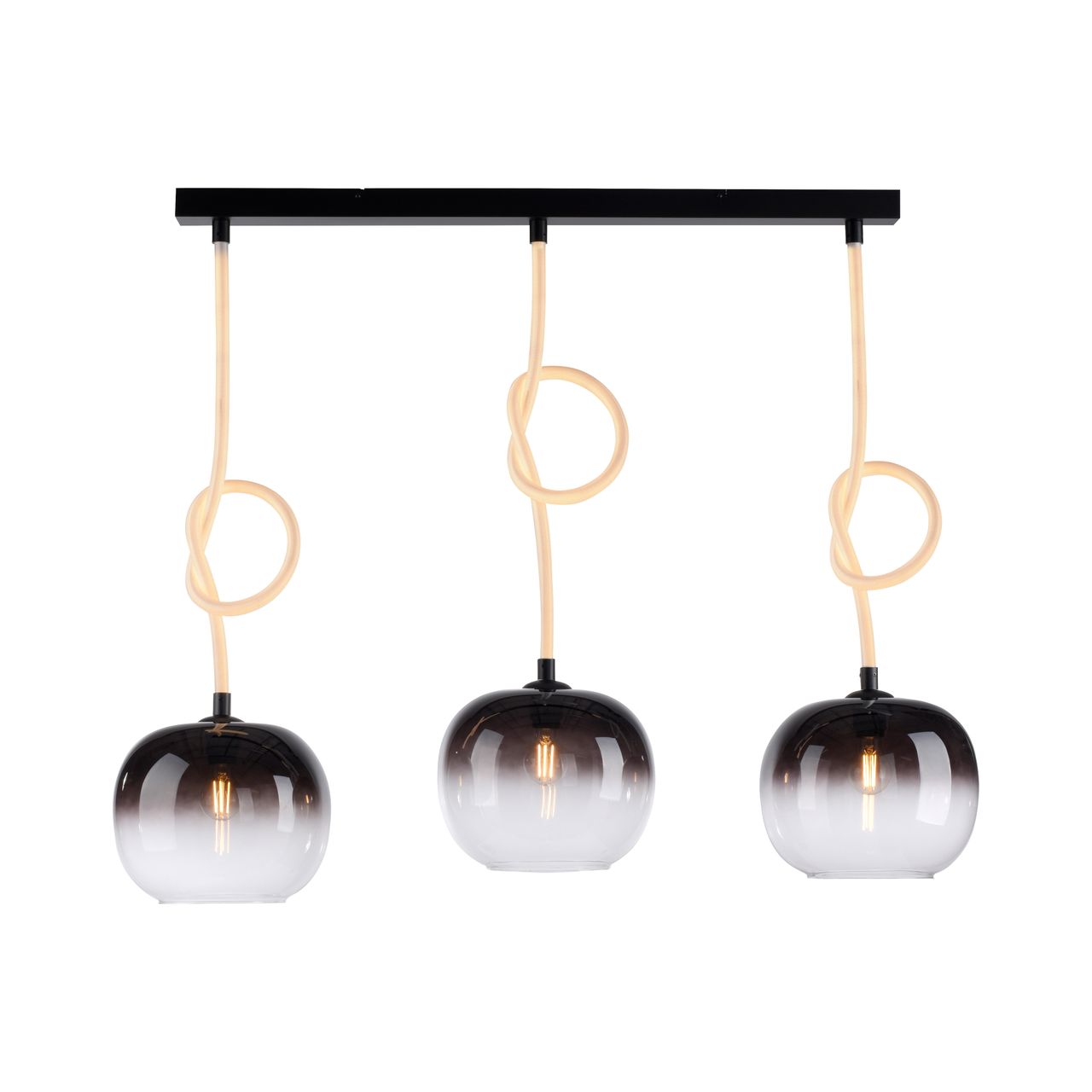 Paul Neuhaus Pendelleuchte LUMA, 3x E27/40 Watt max., 3x LED-Board/12,50Watt, Schwarz