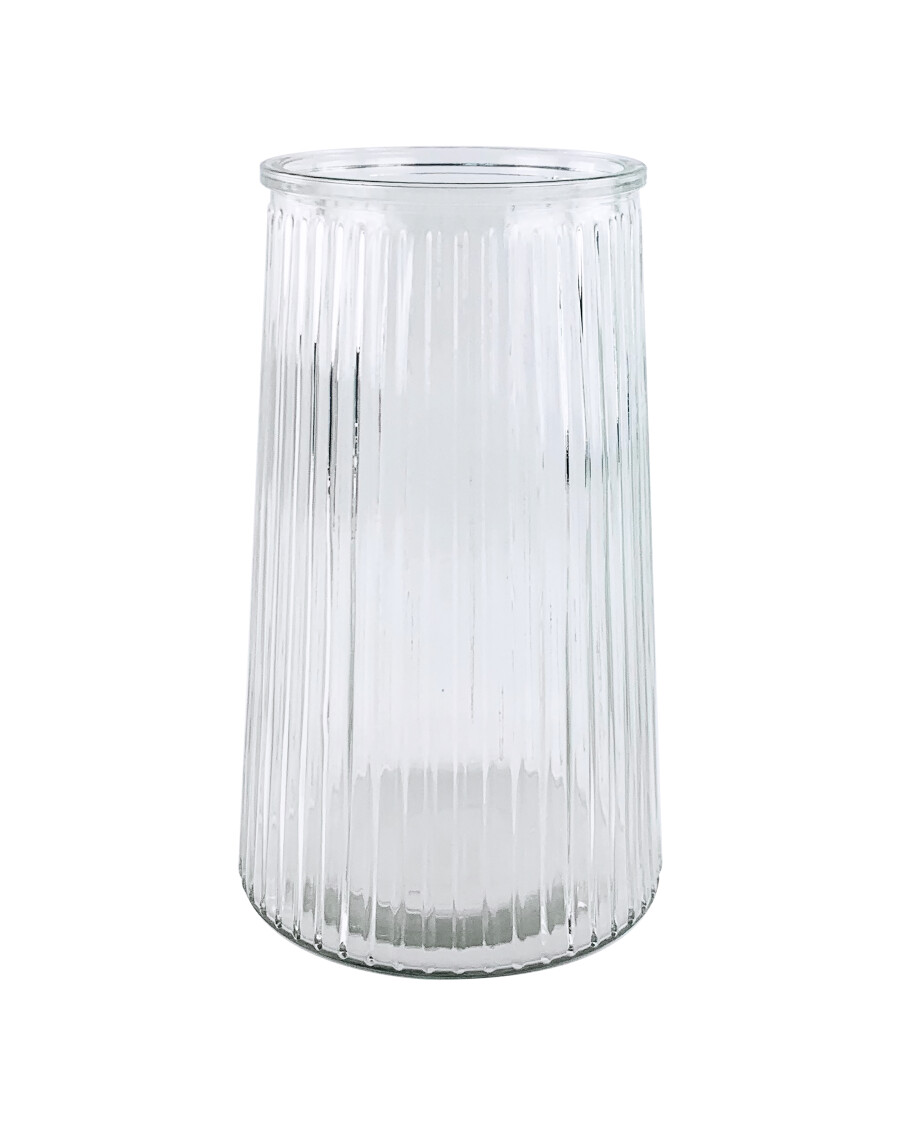 Geriffelte Glasvase