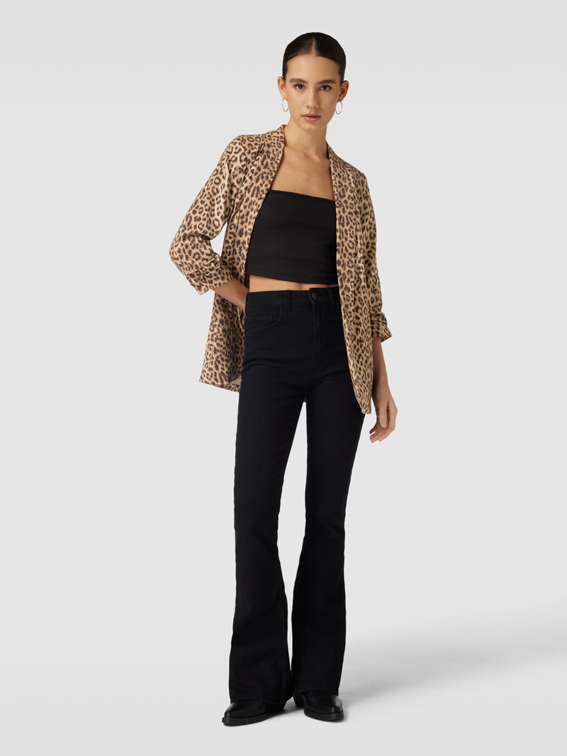 Blazer mit  Animal-Print Modell 'BOSELLA' in sand