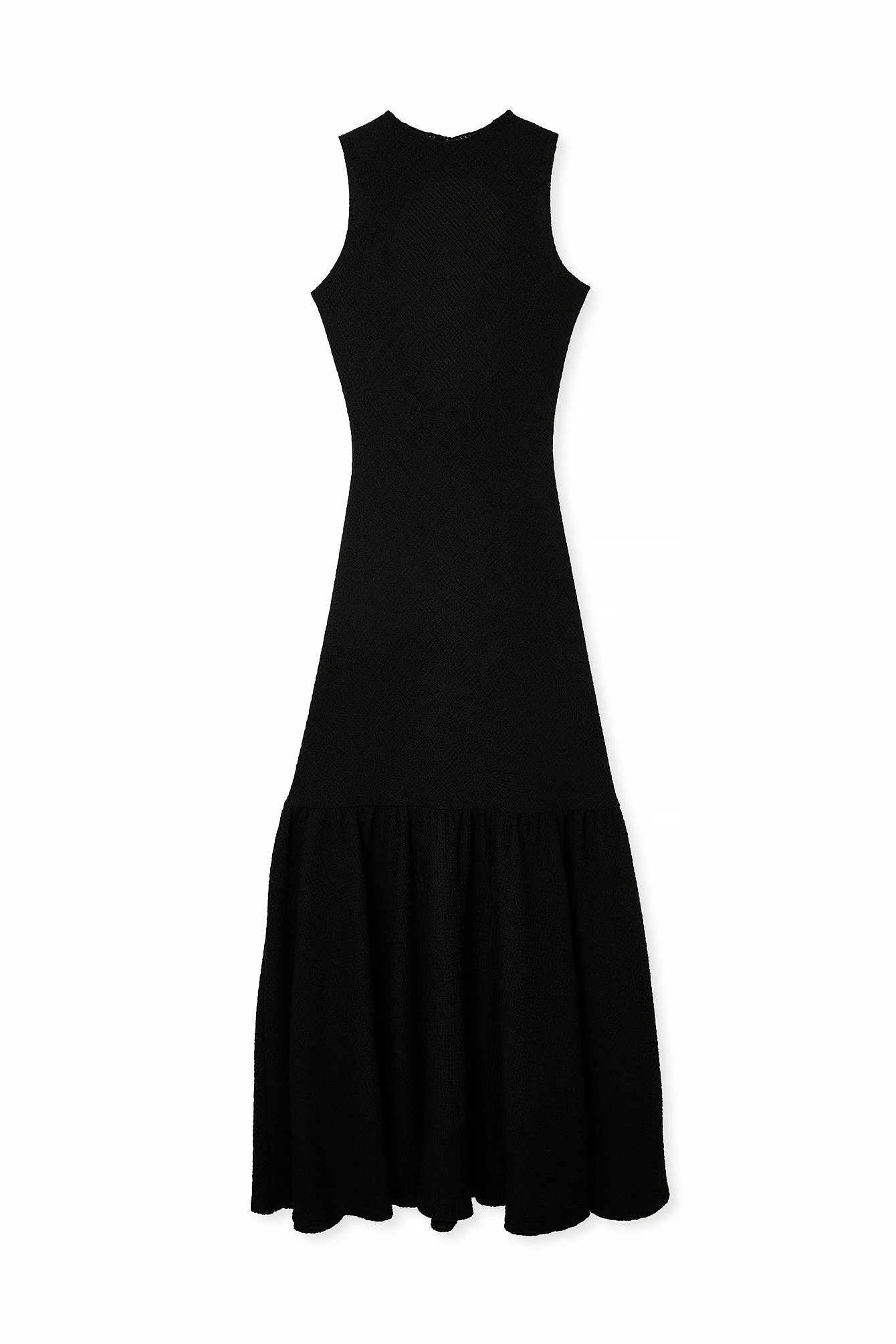 Open Back Structured Maxi Dress
