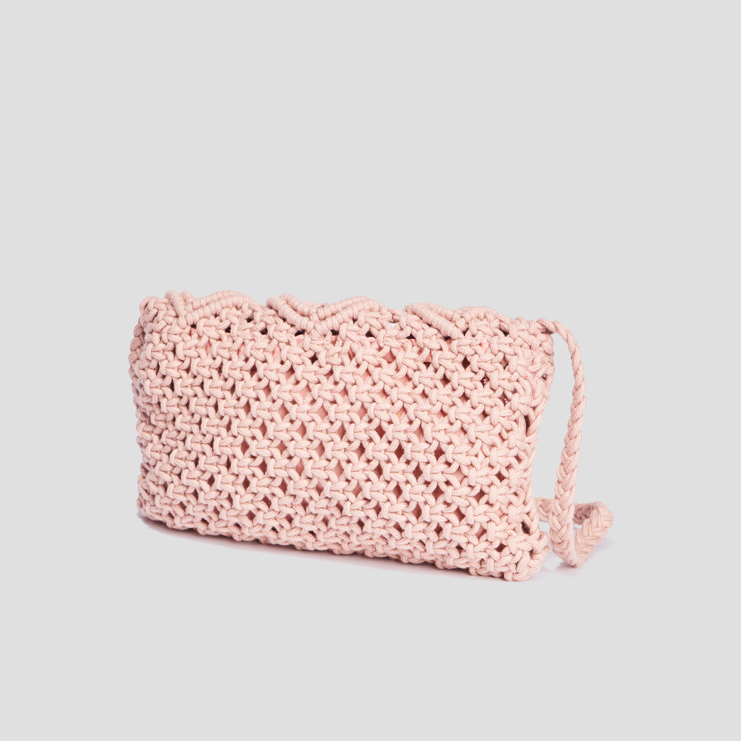 Sac rectangulaire à franges rose femme | La Halle