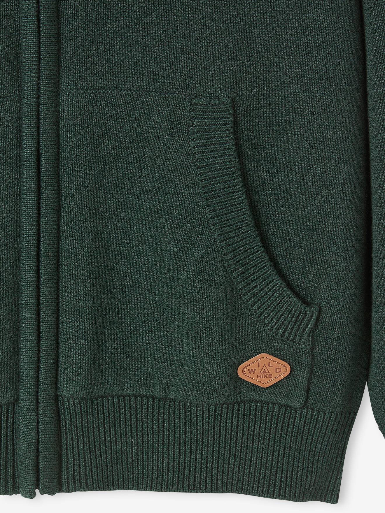 Gilet zippé col montant garçon noisette