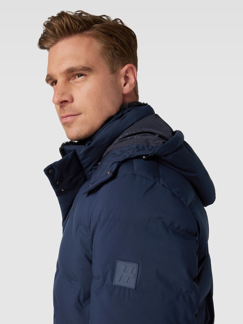 Steppjacke mit abtrennbarer Kapuze in marineblau