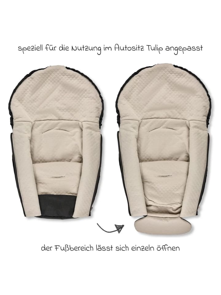 ABC-Design Babyschale Tulip (Autositz Gruppe 0  / i-Size) in schwarz,grau günstig kaufen onesize