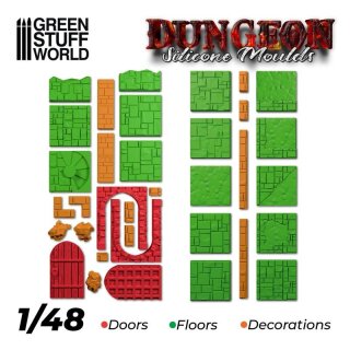 Silikon Texturplatten - Dungeon 1:48 (2)
