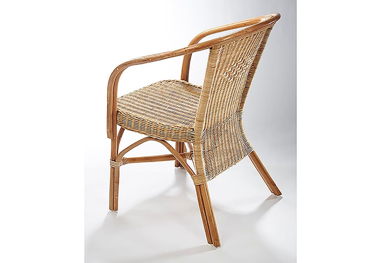 Kobolo Rattanstuhl Rattansessel Stuhl VALENCIA naturfarben (aus Rattan)