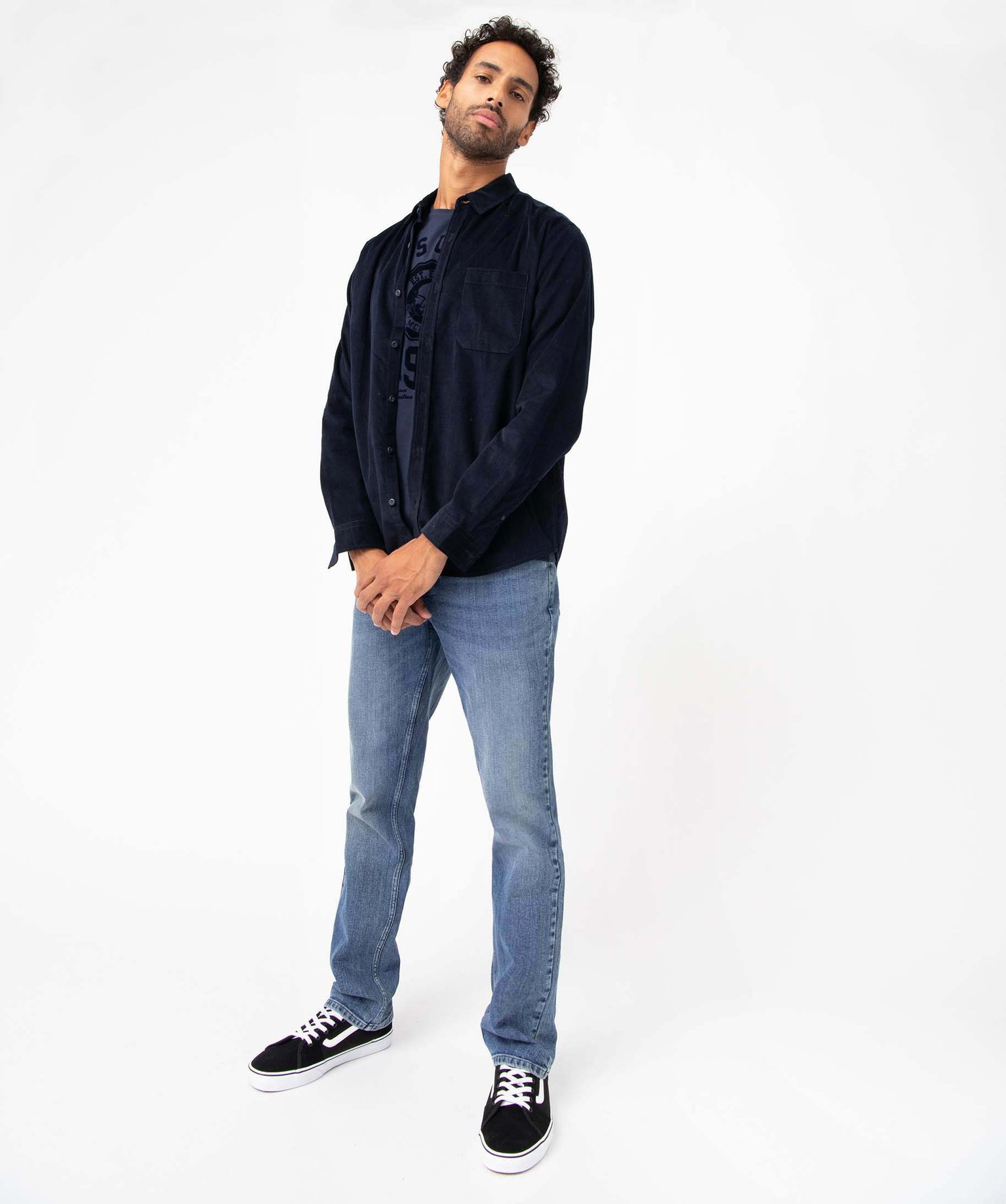 Jean homme coupe regular coloris délavé stone | GEMO