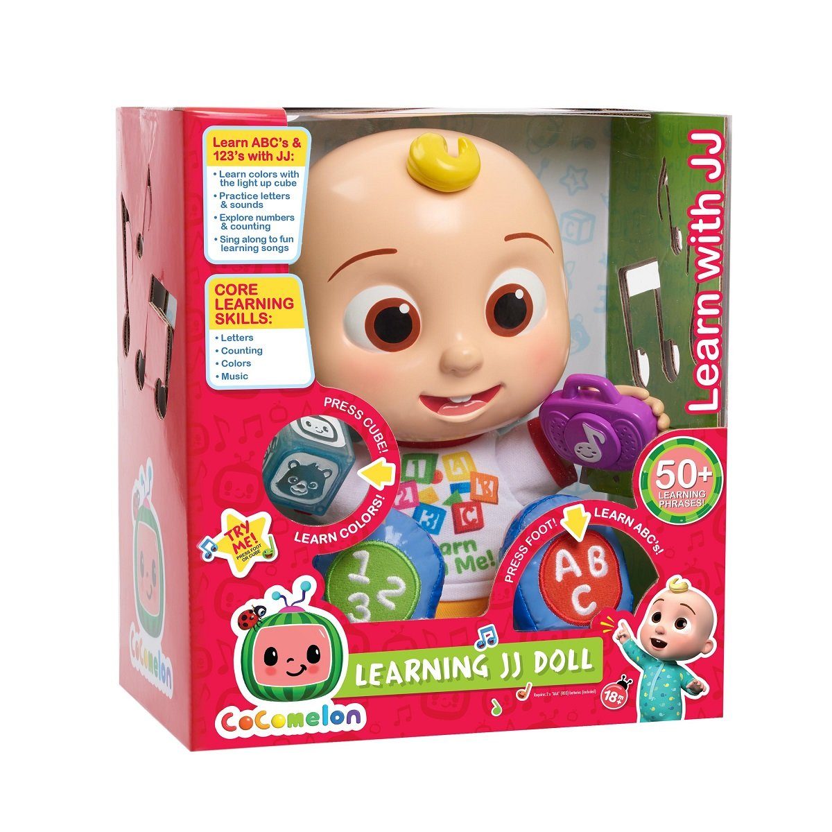 COCOMELON Spielfigur CoComelon Learning JJ Doll inkl. deutscher Sprache