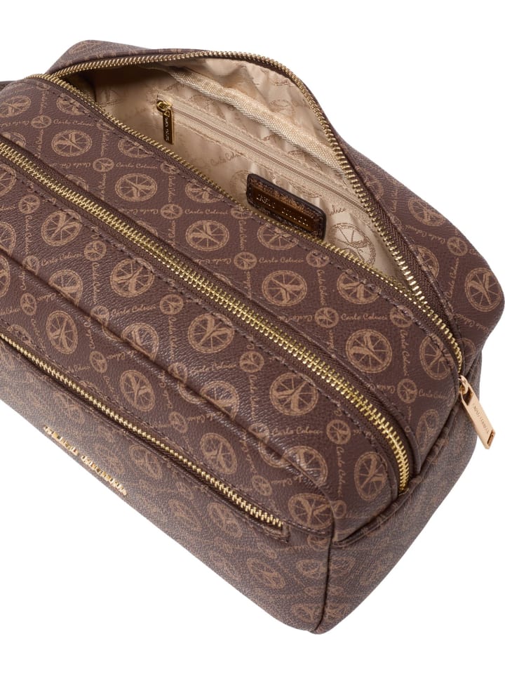 Carlo Colucci Kosmetiktasche Dellantonio in Braun günstig kaufen onesize