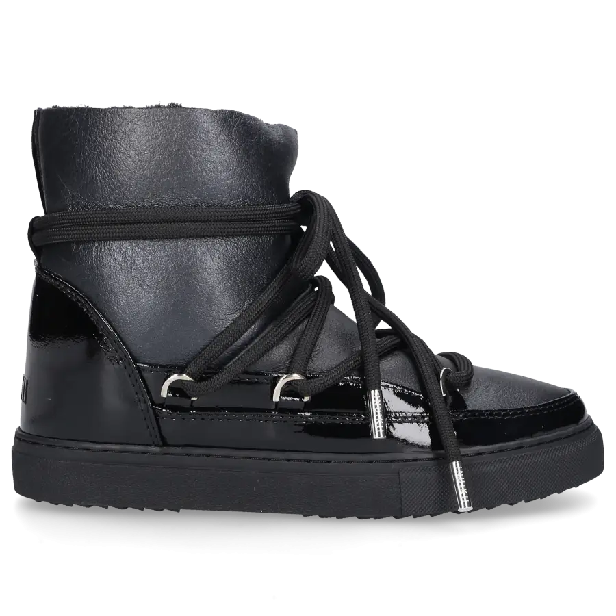 INUIKII - Snowboots GLOSS Lackleder - schwarz