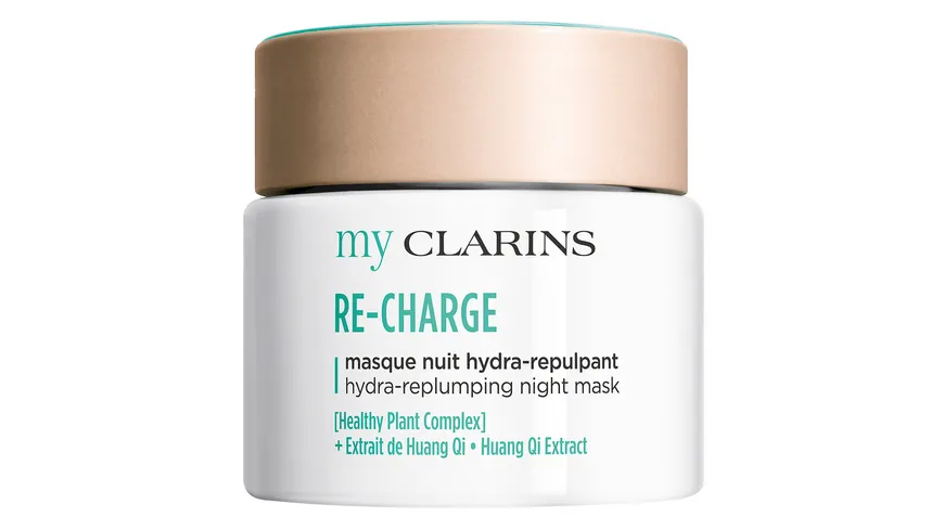 CLARINS RE-CHARGE hydra-replumping night mask - all skin types 50 ml