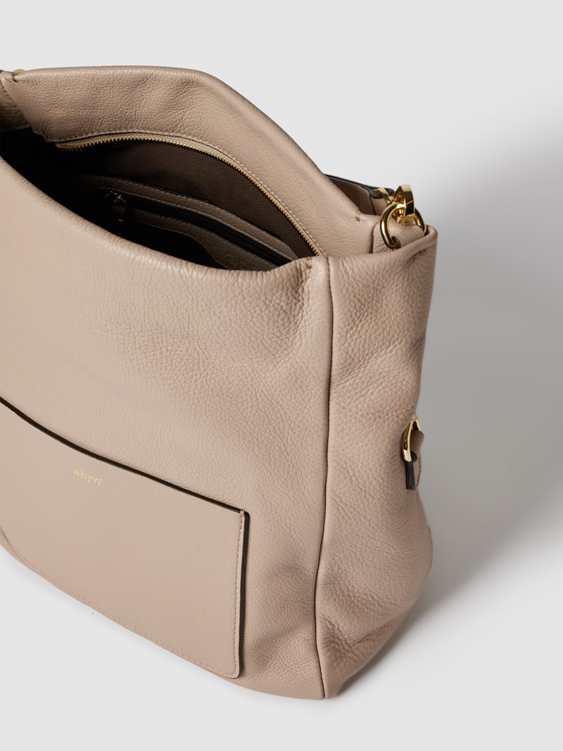Tote Bag mit Label-Detail Modell 'RAQUEL' in sand