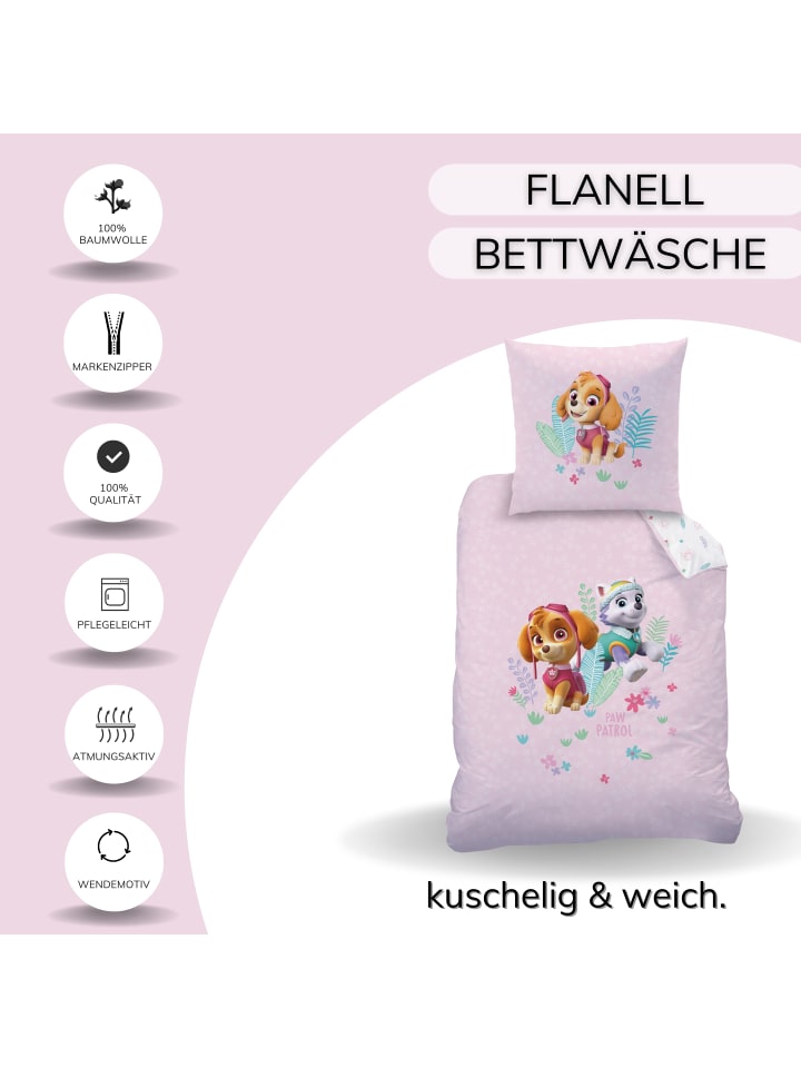 Paw Patrol Bettwäsche-Set Biber/Flanell 