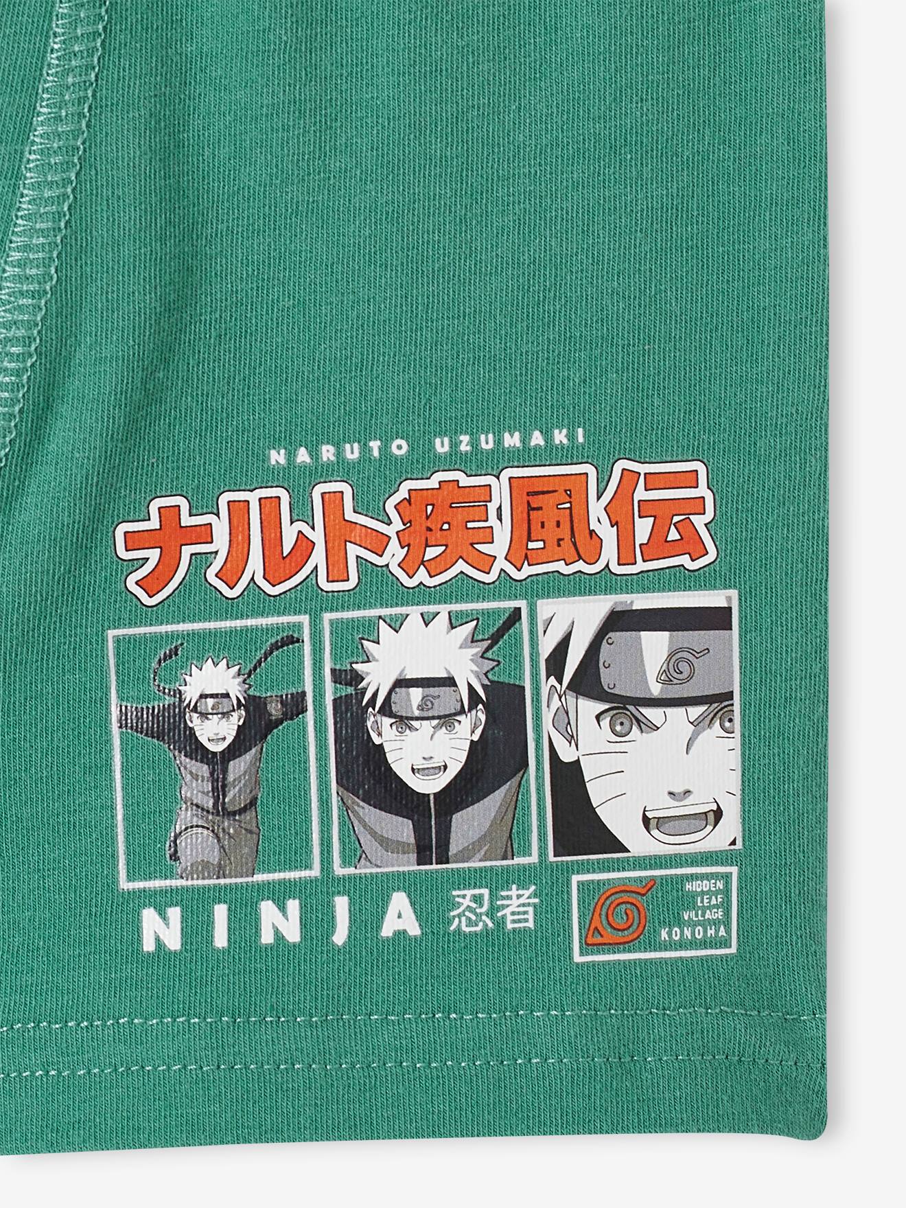 Naruto 3er-Pack Jungen Boxershorts NARUTO UZUMAKI - mintgrün