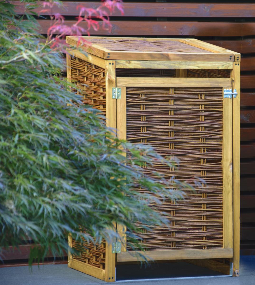dobar Wetterfeste Mülltonnen-Box für 120l Tonnen