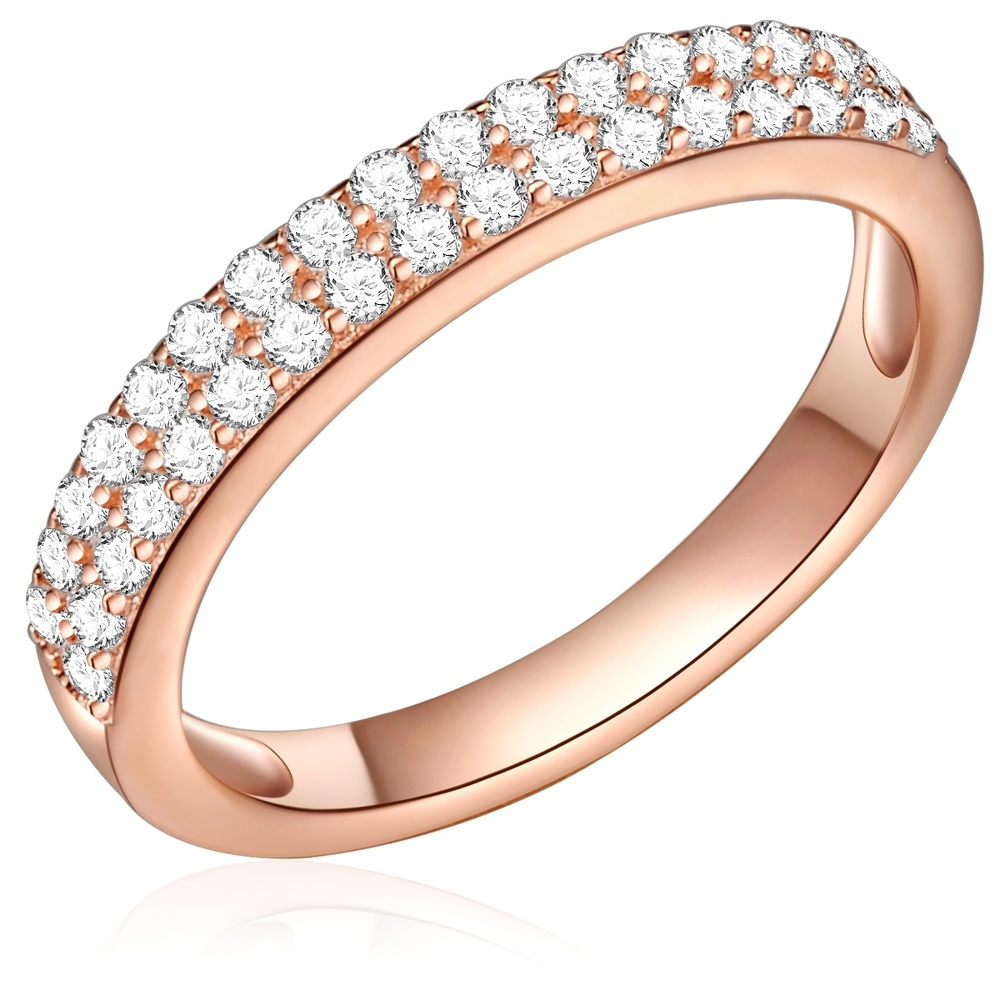 Rafaela Donata Bague en argent Argent sterling Oxyde de zirconium (CZ) en Or rose Bague
