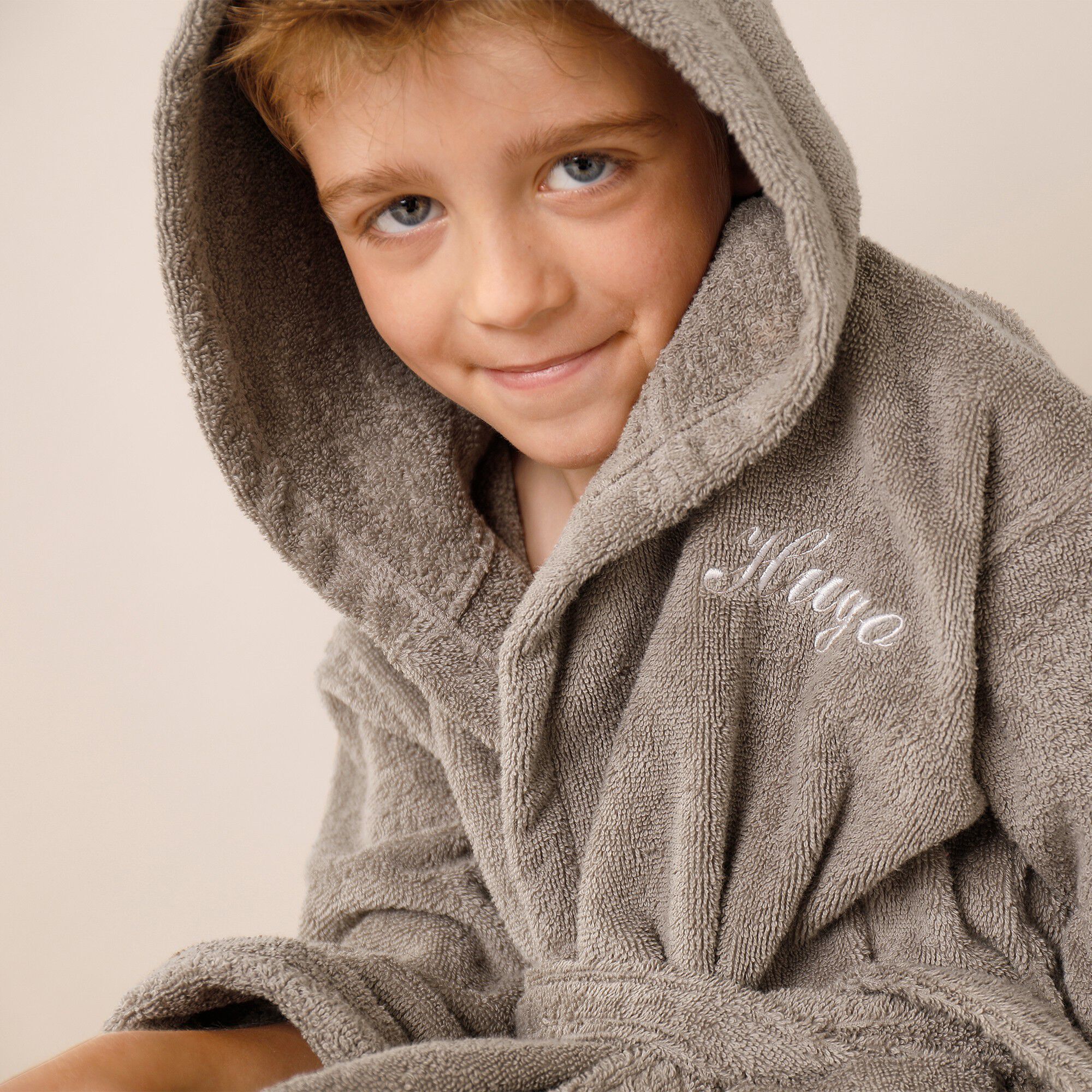 Peignoir de bain enfant personnalisable ourson à capuche