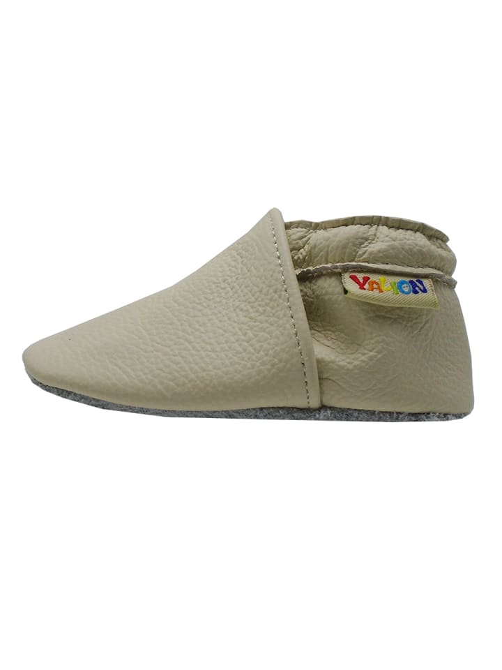 Yalion Leder-Krabbelschuhe in Cream günstig kaufen