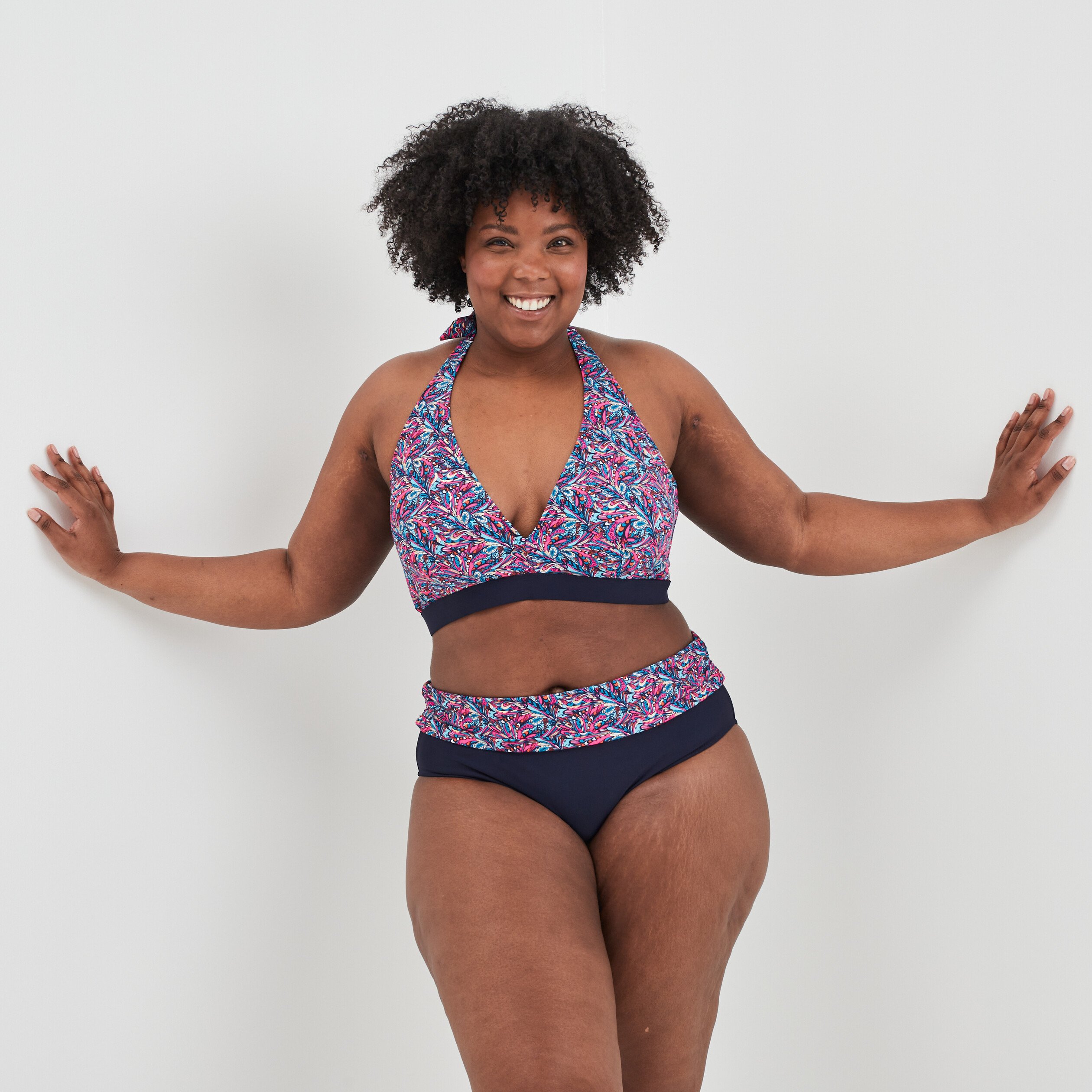 Haut de maillot de bain rose fushia femme grande taille | La Halle