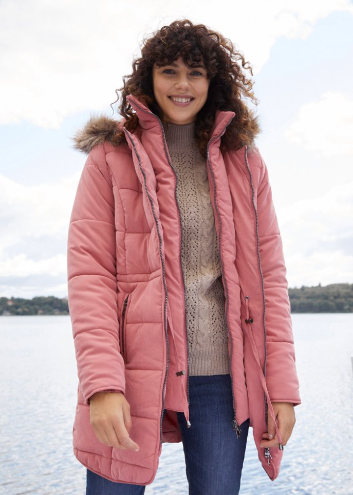 Steppjacke mit Kapuze, gefüttert