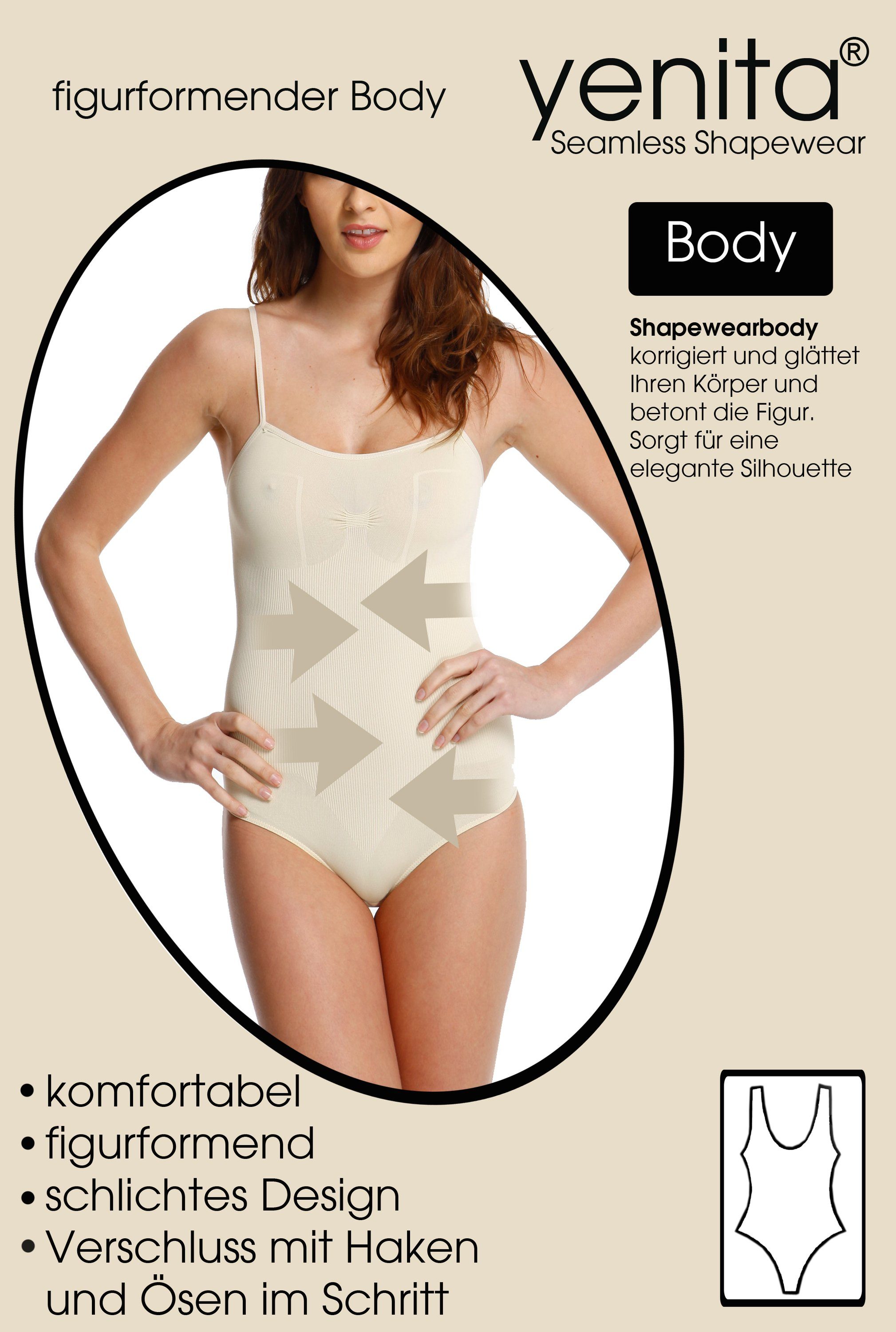 Yenita® Shaping-Body ohne Bügel mit Shapingeffekt