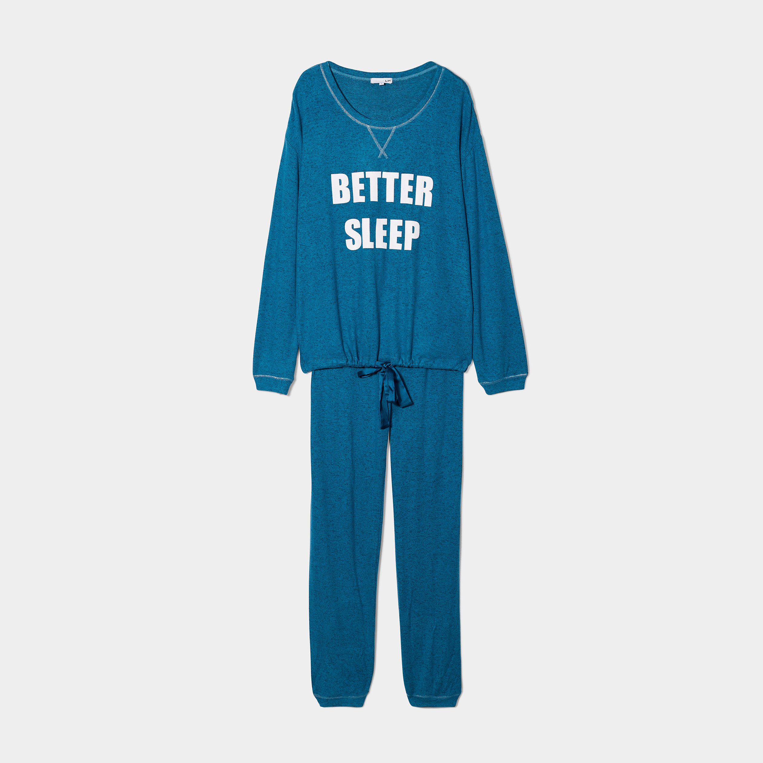 Ensemble pyjama 2 pièces bleu canard femme | La Halle