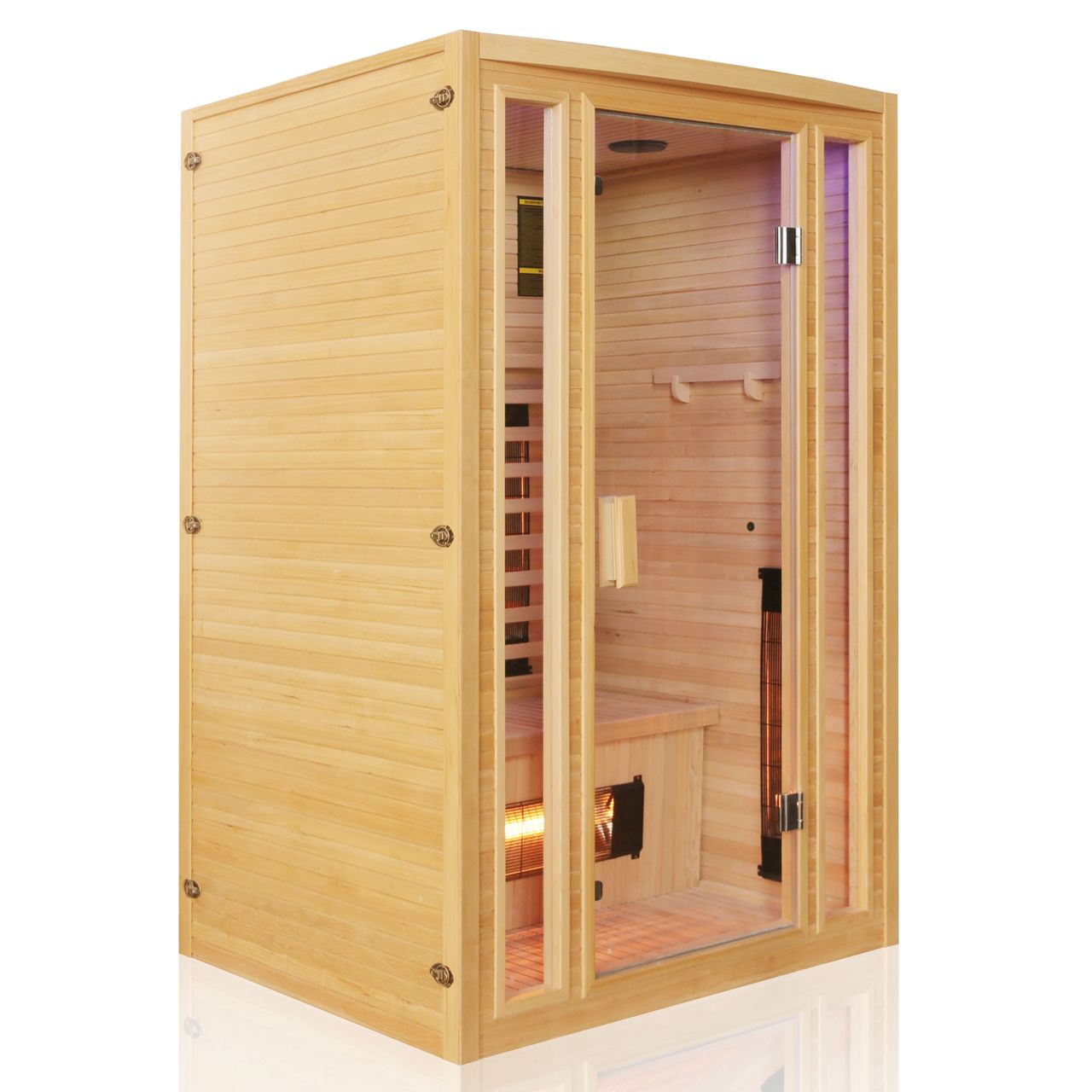 TroniTechnik Tronitechnik® Infrarotkabine Infrarotsauna MANILA 120cm x 100cm inkl. 5 Vollspektrumstrahler