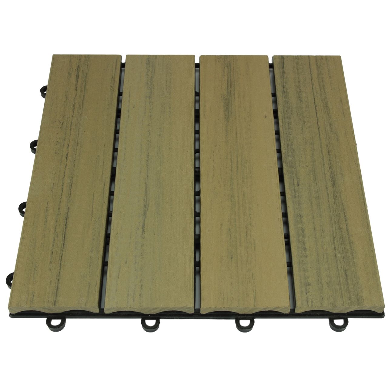 TOP MULTI WPC Fliesen 30 x 30cm braun profiliert 1 m²