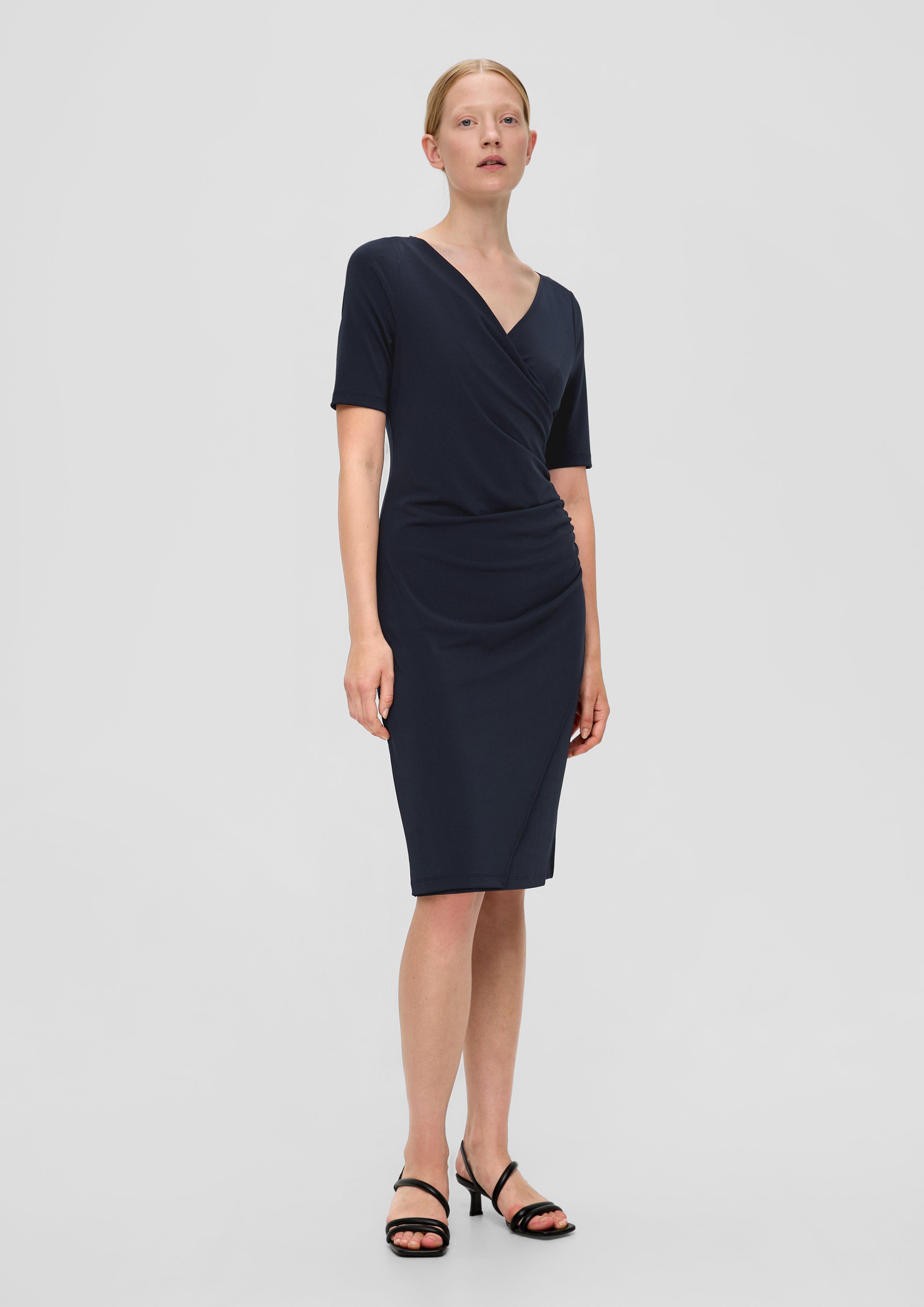 Gerafftes Kleid in Wickel-Optik  2145133-5959