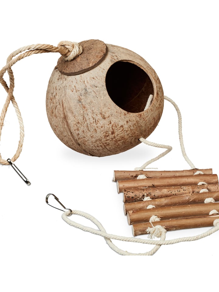 relaxdays 7-tlg. Vogelspielzeug in Natur günstig kaufen onesize