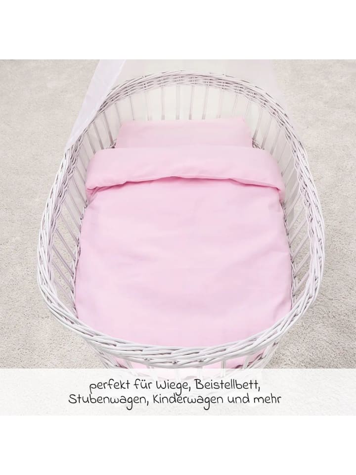 Makian Bettwäsche 80 x 80 cm - Uni Rosa in rosa günstig kaufen onesize