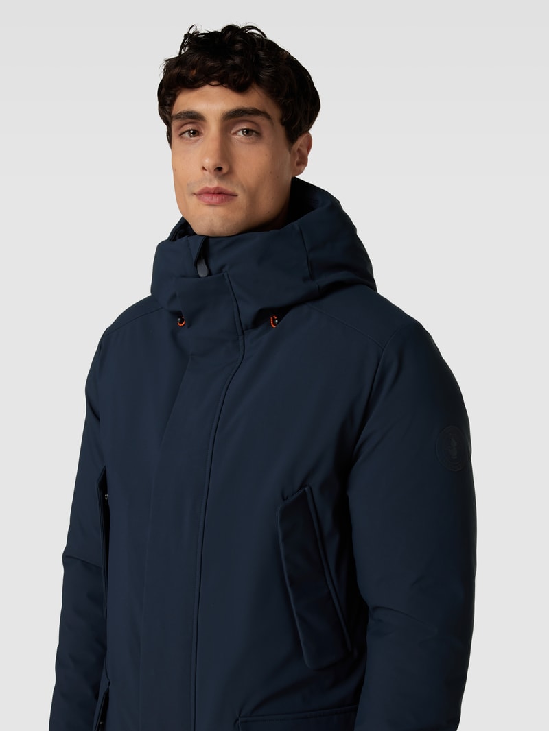 Jacke mit Kapuze Modell 'WILSON' in marineblau